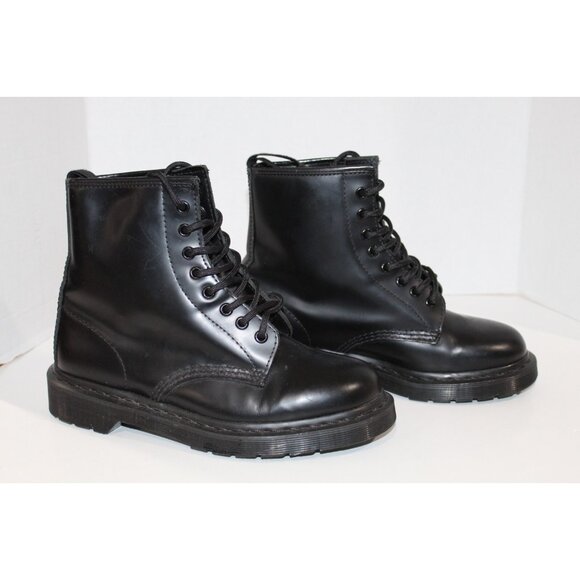 Dr. Martens 1460 Mono Smooth Leather Boots Doc Black Womens 8 US Mens 7 NO FLAWS main image 7